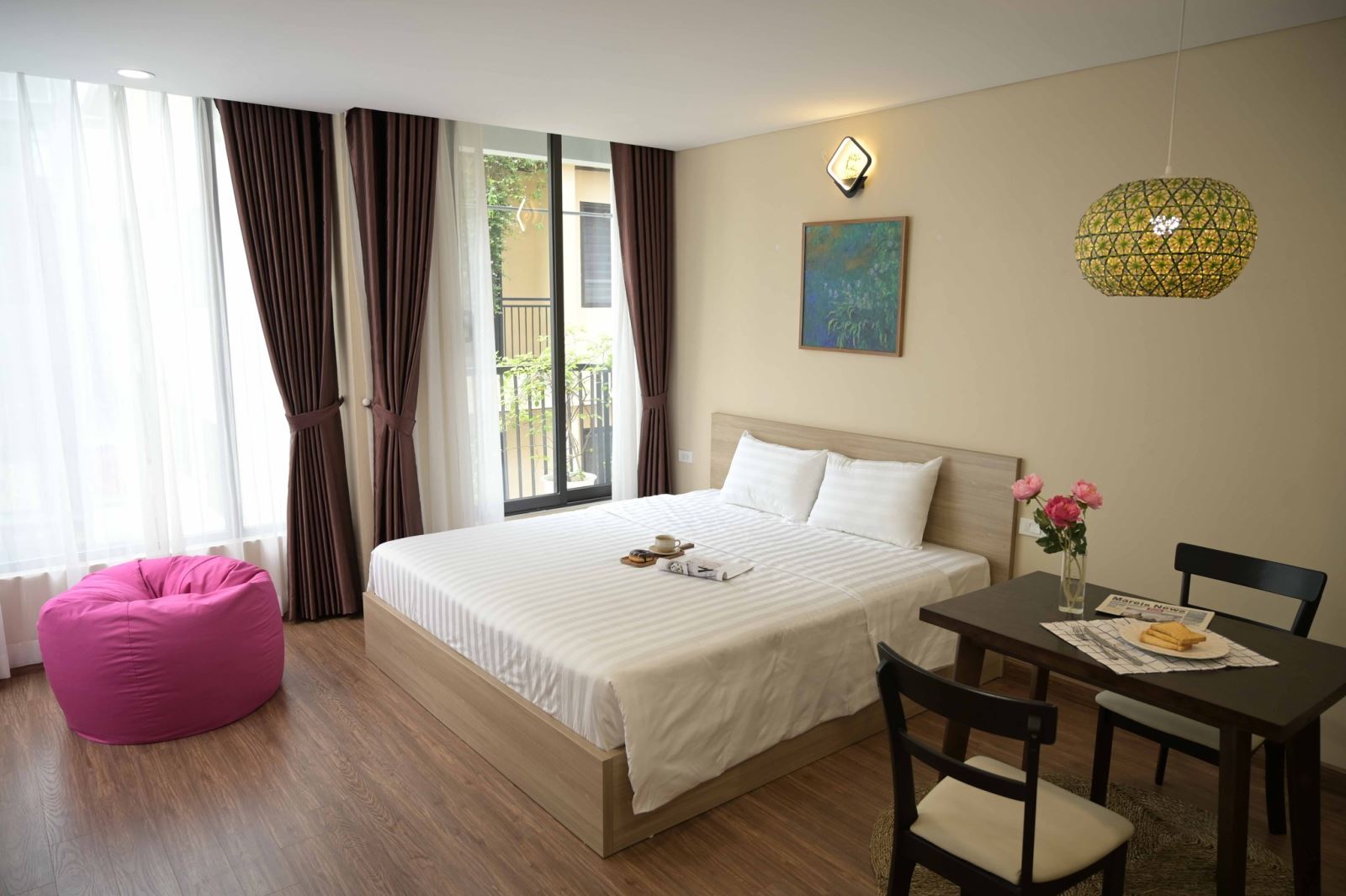 Ảnh: Phòng ngủ căn hộ HB Serviced Apartment - Chi nhánh Lạc Long Quân, Hà Nội