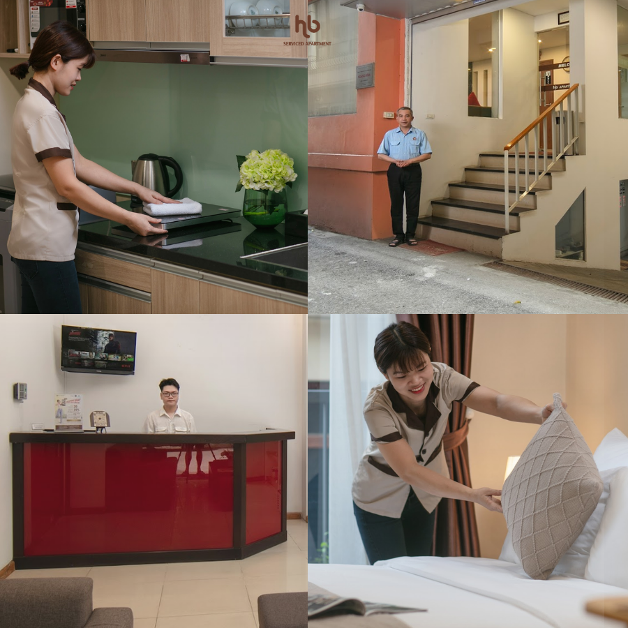 Ảnh: Các dịch vụ hỗ trợ tại  HB Serviced Apartment