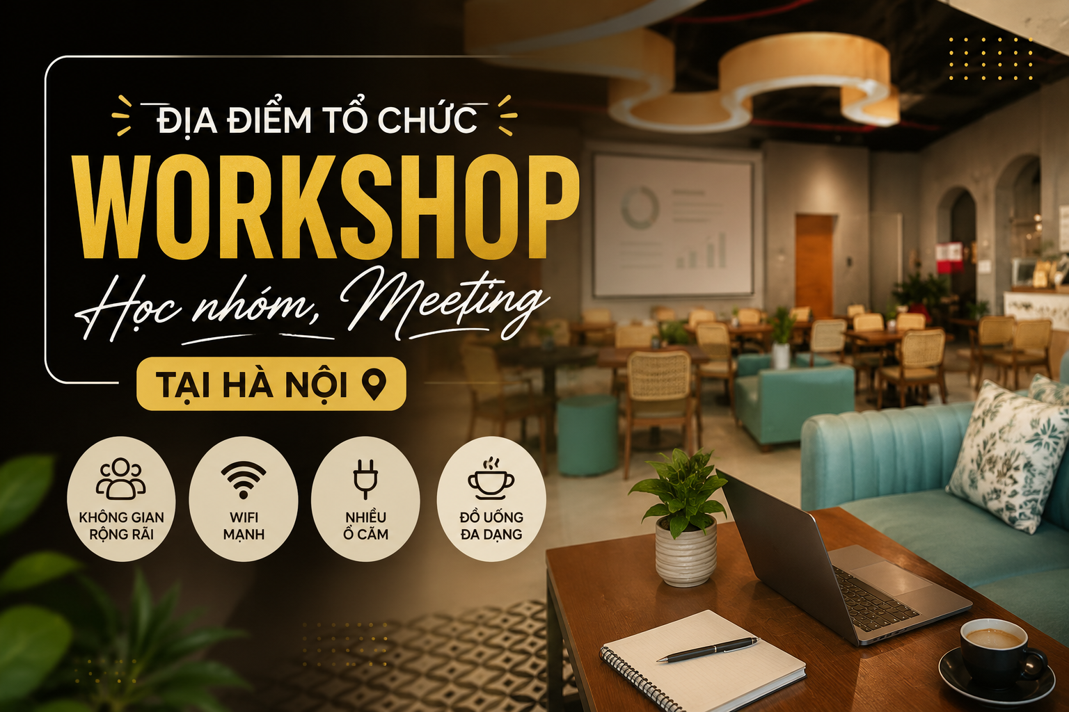 Địa điểm tổ chức workshop, học nhóm, meeting tại Hà Nội 